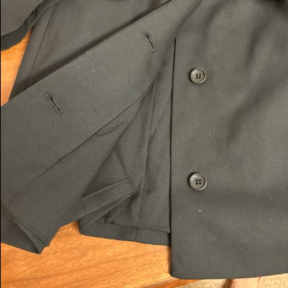 ABERCROMBIE & FITCH A&F MINI BELTED BLAZER BLACK DRESS NWOT $120 S - Picture 9 of 9